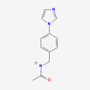 molecular formula C12H13N3O B6121925 N-[(4-imidazol-1-ylphenyl)methyl]acetamide 