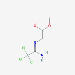 2,2,2-trichloro-N'-(2,2-dimethoxyethyl)ethanimidamide
