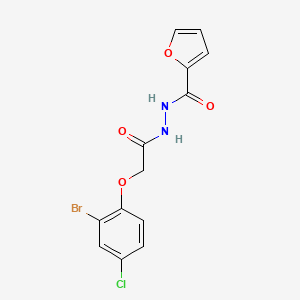 molecular formula C13H10BrClN2O4 B6122006 N'-[2-(2-bromo-4-chlorophenoxy)acetyl]furan-2-carbohydrazide 