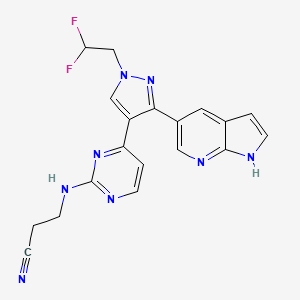 molecular formula C19H16F2N8 B612208 PF-04880594 