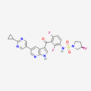 molecular formula C25H21F3N6O3S B612209 Plixorafenib CAS No. 1393466-87-9