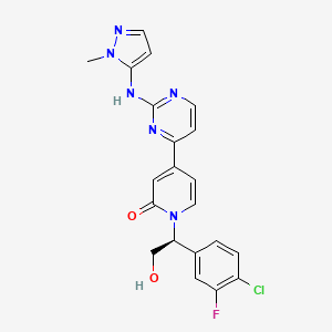 molecular formula C21H18ClFN6O2 B612210 Ravoxertinib CAS No. 1453848-26-4