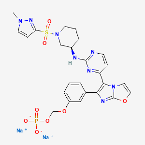 molecular formula C25H25N8Na2O8PS B612217 Arq-736 CAS No. 1228237-57-7