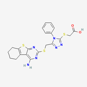 molecular formula C21H20N6O2S3 B612221 Syntelin 