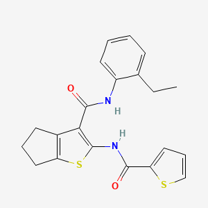 molecular formula C21H20N2O2S2 B6122277 N-{3-[(2-ETHYLPHENYL)CARBAMOYL]-4H,5H,6H-CYCLOPENTA[B]THIOPHEN-2-YL}THIOPHENE-2-CARBOXAMIDE 
