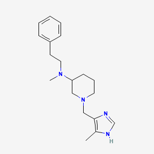 molecular formula C19H28N4 B6122284 N-methyl-1-[(5-methyl-1H-imidazol-4-yl)methyl]-N-(2-phenylethyl)piperidin-3-amine 