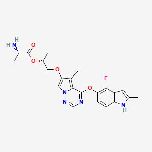 molecular formula C22H24FN5O4 B612237 Brivanib Alaninate CAS No. 649735-63-7