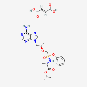molecular formula C25H33N6O9P B612247 (E)-but-2-enedioic acid;propan-2-yl (2S)-2-[[[(2R)-1-(6-aminopurin-9-yl)propan-2-yl]oxymethyl-phenoxyphosphoryl]amino]propanoate CAS No. 379270-38-9