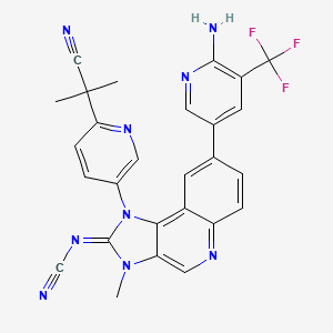 molecular formula C27H20F3N9 B612261 Panulisib CAS No. 1356033-60-7