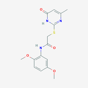 molecular formula C15H17N3O4S B6122657 N-(2,5-dimethoxyphenyl)-2-[(4-hydroxy-6-methylpyrimidin-2-yl)sulfanyl]acetamide 