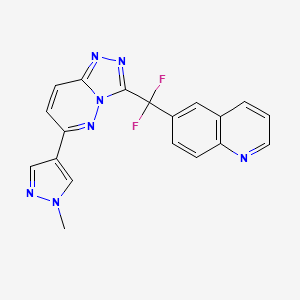 molecular formula C19H13F2N7 B612286 JNJ-38877605 CAS No. 943540-75-8