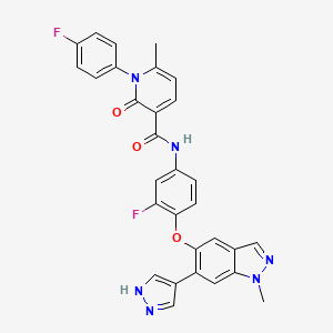 molecular formula C30H22F2N6O3 B612287 Merestinib CAS No. 1206799-15-6