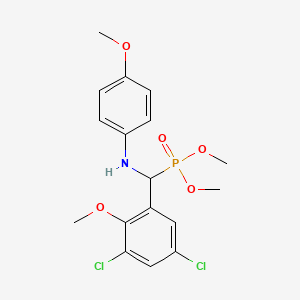 molecular formula C17H20Cl2NO5P B6122873 N-[(3,5-dichloro-2-methoxyphenyl)-dimethoxyphosphorylmethyl]-4-methoxyaniline 
