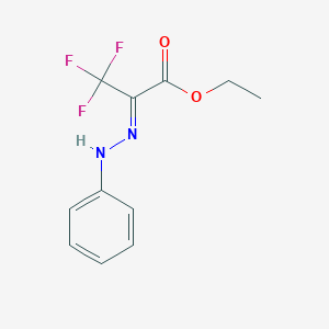 molecular formula C11H11F3N2O2 B6122960 ethyl (2Z)-3,3,3-trifluoro-2-(phenylhydrazinylidene)propanoate 