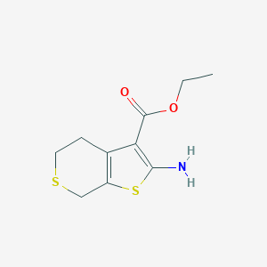 molecular formula C10H13NO2S2 B061231 ethyl 2-amino-4,7-dihydro-5H-thieno[2,3-c]thiopyran-3-carboxylate CAS No. 173281-01-1