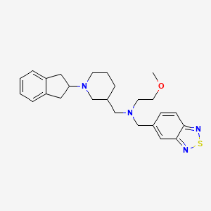 molecular formula C25H32N4OS B6123107 N-(2,1,3-benzothiadiazol-5-ylmethyl)-N-[[1-(2,3-dihydro-1H-inden-2-yl)piperidin-3-yl]methyl]-2-methoxyethanamine 