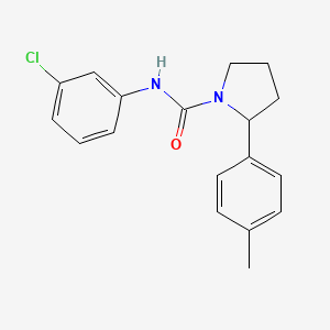 molecular formula C18H19ClN2O B6123164 N-(3-chlorophenyl)-2-(4-methylphenyl)-1-pyrrolidinecarboxamide 