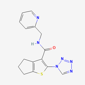 molecular formula C15H14N6OS B6123624 N-(pyridin-2-ylmethyl)-2-(1H-tetrazol-1-yl)-5,6-dihydro-4H-cyclopenta[b]thiophene-3-carboxamide 