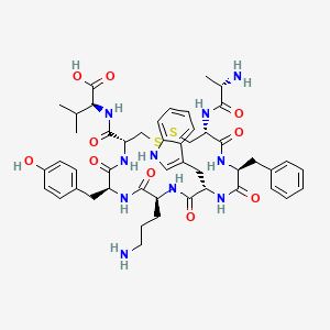 L-Valine,L-alanyl-L-cysteinyl-L-phenylalanyl-L-tryptophyl-L-ornithyl-L-tyrosyl-L-cysteinyl-, cyclic (27)-disulfide