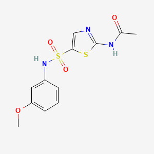 molecular formula C12H13N3O4S2 B6124054 N-[5-[(3-methoxyphenyl)sulfamoyl]-1,3-thiazol-2-yl]acetamide 