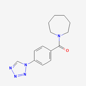 molecular formula C14H17N5O B6124091 Methanone, (hexahydro-1H-azepin-1-yl)[4-(1H-tetrazol-1-yl)phenyl]- CAS No. 626216-01-1