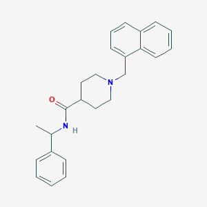 molecular formula C25H28N2O B6124332 1-(naphthalen-1-ylmethyl)-N-(1-phenylethyl)piperidine-4-carboxamide 