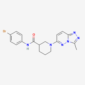 molecular formula C18H19BrN6O B6124340 N-(4-bromophenyl)-1-(3-methyl[1,2,4]triazolo[4,3-b]pyridazin-6-yl)piperidine-3-carboxamide 