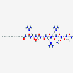 molecular formula C53H100N20O12 B612441 PKI 14-22 amide,myristoylated CAS No. 201422-03-9