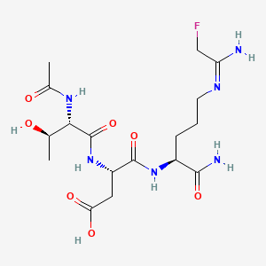 (3S)-3-[[(2S,3R)-2-Acetamido-3-hydroxybutanoyl]amino]-4-[[(2S)-1-amino-5-[(1-amino-2-fluoroethylidene)amino]-1-oxopentan-2-yl]amino]-4-oxobutanoic acid