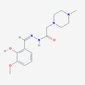 molecular formula C15H22N4O3 B6124536 N-[(Z)-(2-hydroxy-3-methoxyphenyl)methylideneamino]-2-(4-methylpiperazin-1-yl)acetamide 