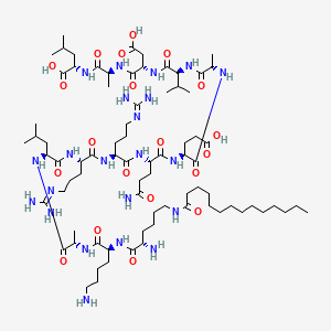molecular formula C78H142N22O20 B612456 H-Lys(myristoyl)(myristoyl)-Lys-Ala-Leu-Arg-Arg-Gln-Glu-Ala-Val-Asp-Ala-Leu-OH CAS No. 201422-04-0