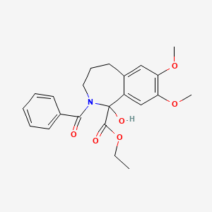 molecular formula C22H25NO6 B6124738 ethyl 2-benzoyl-1-hydroxy-7,8-dimethoxy-4,5-dihydro-3H-2-benzazepine-1-carboxylate 