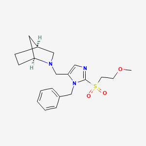 molecular formula C20H27N3O3S B6124879 (1S,4S)-2-[[3-benzyl-2-(2-methoxyethylsulfonyl)imidazol-4-yl]methyl]-2-azabicyclo[2.2.1]heptane 