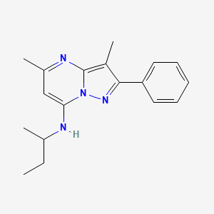 molecular formula C18H22N4 B6124937 N-(butan-2-yl)-3,5-dimethyl-2-phenylpyrazolo[1,5-a]pyrimidin-7-amine 