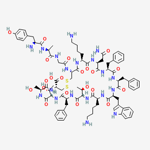 molecular formula C₈₅H₁₁₃N₁₉O₂₁S₂ B612505 Tyr-ala-gly-cys-lys-asn-phe-phe-trp-lys-thr-phe-thr-ser-cys CAS No. 58100-03-1