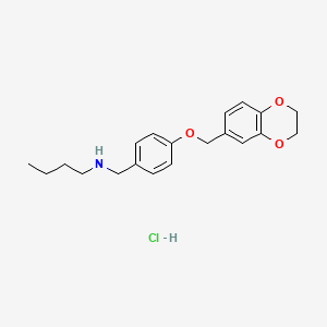 molecular formula C20H26ClNO3 B6125064 N-[[4-(2,3-dihydro-1,4-benzodioxin-6-ylmethoxy)phenyl]methyl]butan-1-amine;hydrochloride 