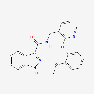 molecular formula C21H18N4O3 B6125215 N-[[2-(2-methoxyphenoxy)pyridin-3-yl]methyl]-1H-indazole-3-carboxamide 