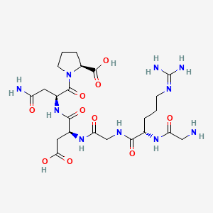 molecular formula C₂₃H₃₈N₁₀O₁₀ B612540 RGD peptide (GRGDNP) CAS No. 114681-65-1