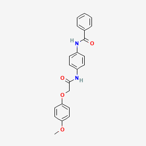 molecular formula C22H20N2O4 B6125592 N-[4-[[2-(4-methoxyphenoxy)acetyl]amino]phenyl]benzamide 