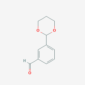 molecular formula C11H12O3 B061256 3-(1,3-Dioxan-2-yl)benzaldehyde CAS No. 169339-42-8