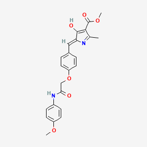 molecular formula C23H22N2O6 B6125922 METHYL (5Z)-5-[(4-{[(4-METHOXYPHENYL)CARBAMOYL]METHOXY}PHENYL)METHYLIDENE]-2-METHYL-4-OXO-4,5-DIHYDRO-1H-PYRROLE-3-CARBOXYLATE 