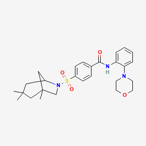 molecular formula C27H35N3O4S B6126024 N-(2-morpholin-4-ylphenyl)-4-[(1,3,3-trimethyl-6-azabicyclo[3.2.1]octan-6-yl)sulfonyl]benzamide 
