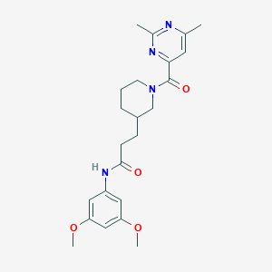 molecular formula C23H30N4O4 B6126097 N-(3,5-dimethoxyphenyl)-3-[1-(2,6-dimethylpyrimidine-4-carbonyl)piperidin-3-yl]propanamide 