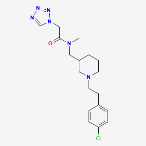 molecular formula C18H25ClN6O B6126157 N-[[1-[2-(4-chlorophenyl)ethyl]piperidin-3-yl]methyl]-N-methyl-2-(tetrazol-1-yl)acetamide 