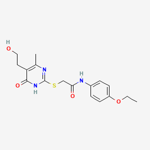 molecular formula C17H21N3O4S B6126206 N-(4-ethoxyphenyl)-2-[[5-(2-hydroxyethyl)-4-methyl-6-oxo-1H-pyrimidin-2-yl]sulfanyl]acetamide 