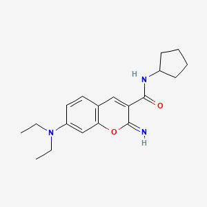 molecular formula C19H25N3O2 B6126442 N-cyclopentyl-7-(diethylamino)-2-imino-2H-chromene-3-carboxamide 