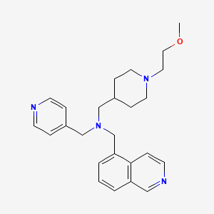 molecular formula C25H32N4O B6126467 N-(isoquinolin-5-ylmethyl)-1-[1-(2-methoxyethyl)piperidin-4-yl]-N-(pyridin-4-ylmethyl)methanamine 