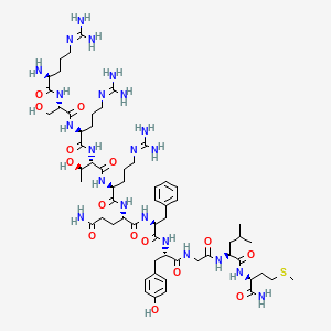 molecular formula C61H100N22O15S B612655 Hemokinin 1 (mouse) 