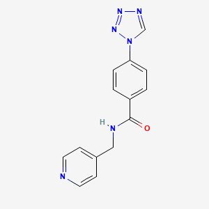 molecular formula C14H12N6O B6126584 N-(pyridin-4-ylmethyl)-4-(1H-tetrazol-1-yl)benzamide 
