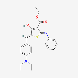molecular formula C24H26N2O3S B6126651 ETHYL (5Z)-5-{[4-(DIETHYLAMINO)PHENYL]METHYLIDENE}-4-OXO-2-(PHENYLAMINO)-4,5-DIHYDROTHIOPHENE-3-CARBOXYLATE 